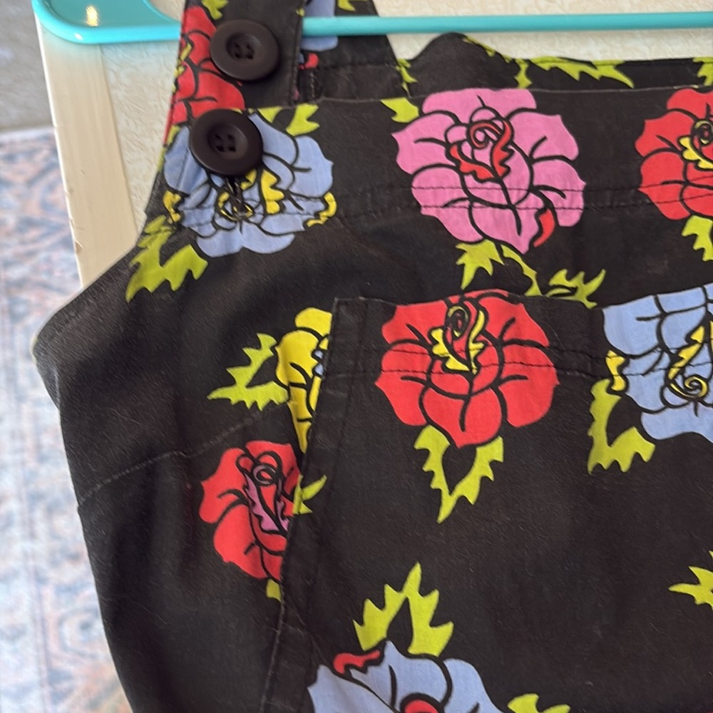Nooworks overalls in electric rose print. - Picture 6 of 7